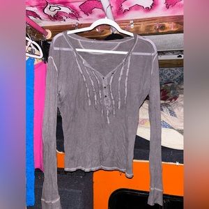 Transparent grey long sleeve